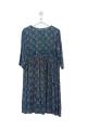 BlueOrbit Handblock Cotton Gathered Dress